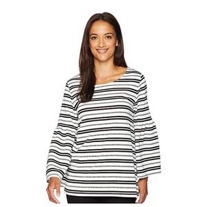 Stripe Bell Sleeve Top And Calvin Klein